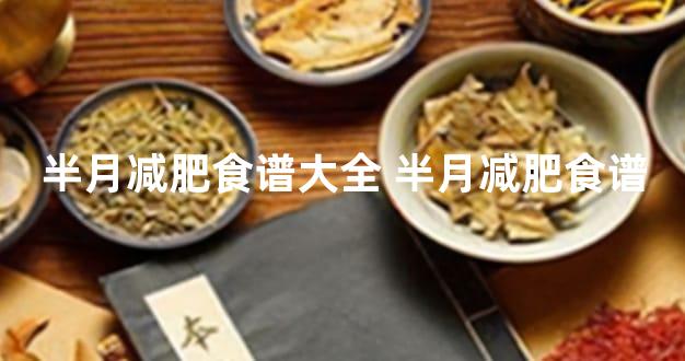 半月减肥食谱大全 半月减肥食谱